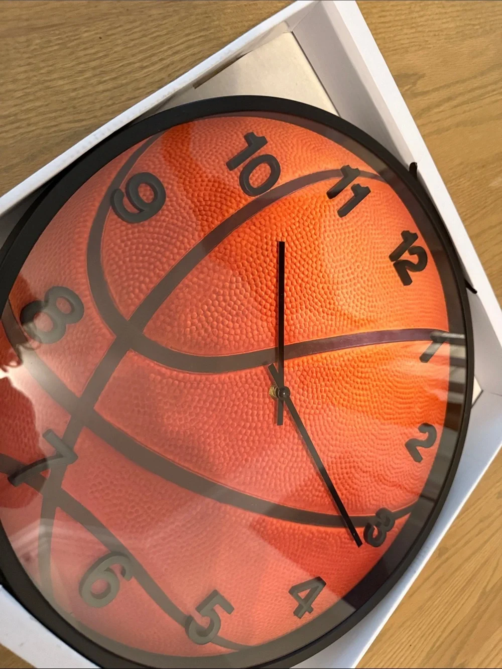 Orange Basketball-Themed Wall Clock - Brand nwt